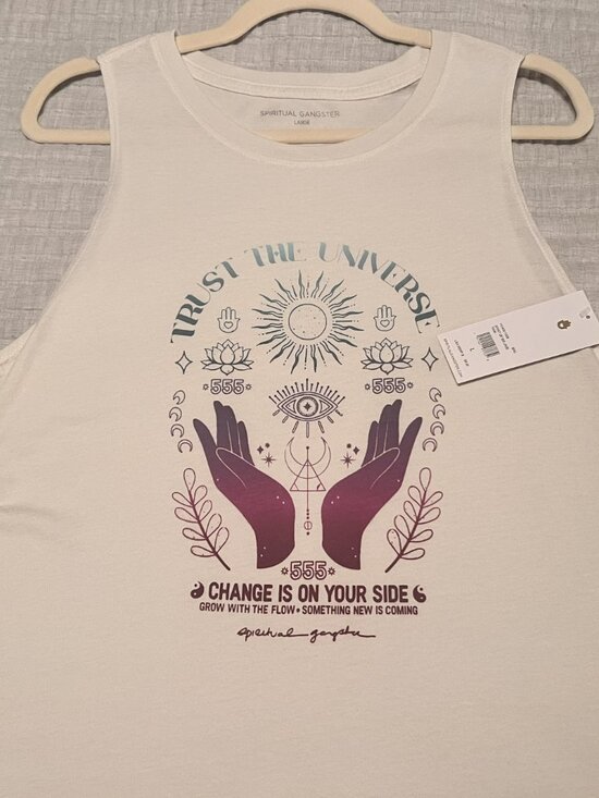 Spiritual Gangster Tops - NWT Spiritual Gangster Spirit of 555 Jade Tank – Size Small – Made in USA